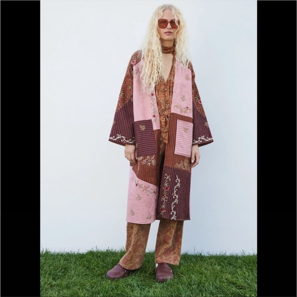 NWT Zara Embroidered Patchwork Kimono Limited Edition - Picture 11 of 11